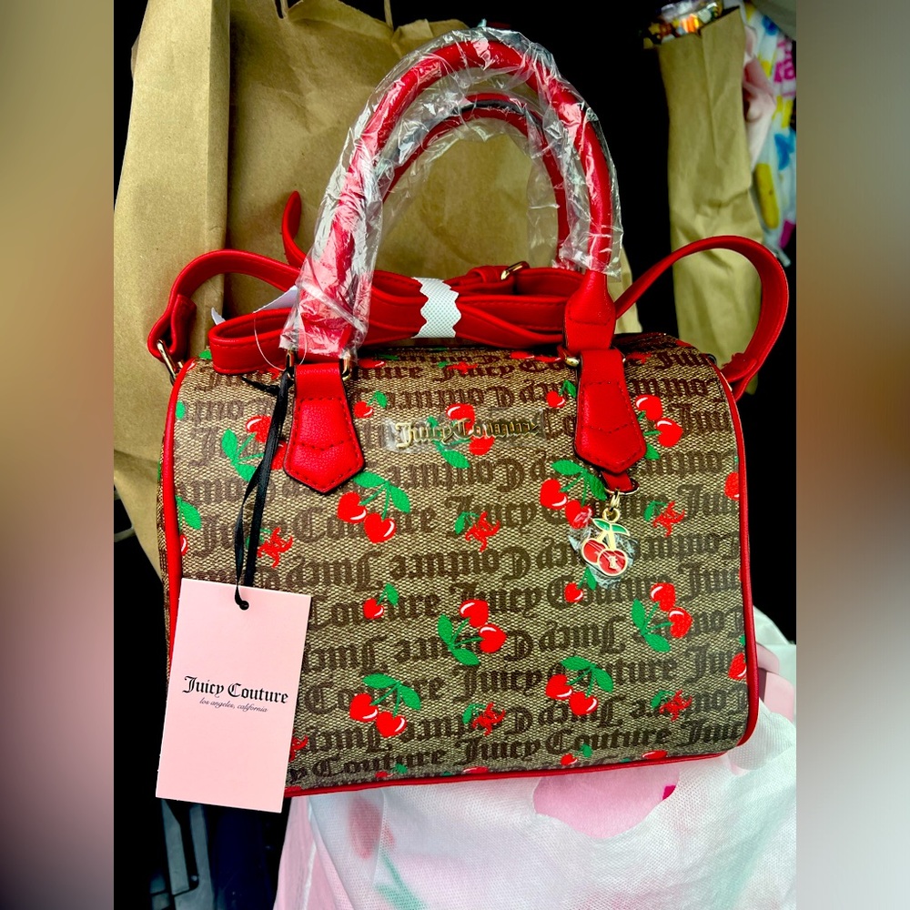 Juicy couture cherry chestnut satchel BNWT 🍒